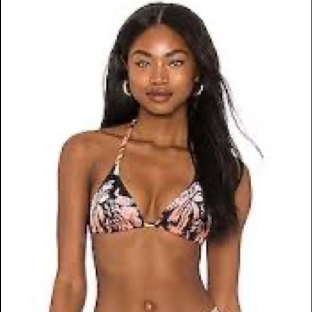Solid & Striped Iris Bikini Top in Ombre Palm Trees Size Small